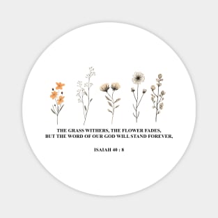 Wild Flowers Bible Verse Floral Religious Magnet